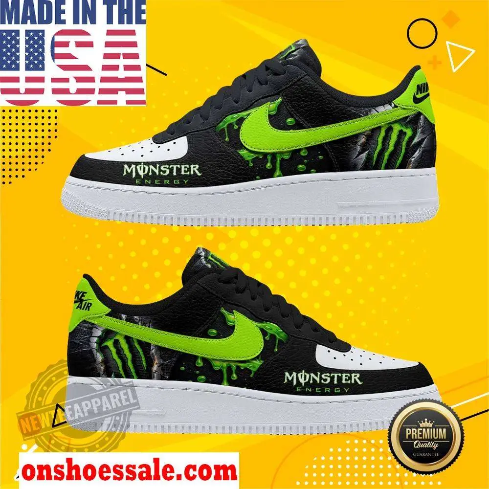 Monster Energy Nike Air Force 1 Shoes, Gift For Fans - Best Gift Shoes