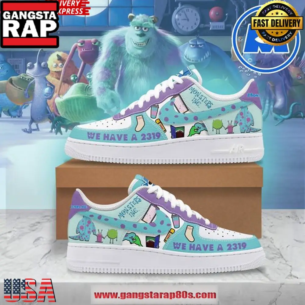 Monsters Disney Limited Edition Air Force 1 Running Sneakers Shoes Monsters Disney Limited Edition Air Force 1 Running Sneakers Shoes - Image 1