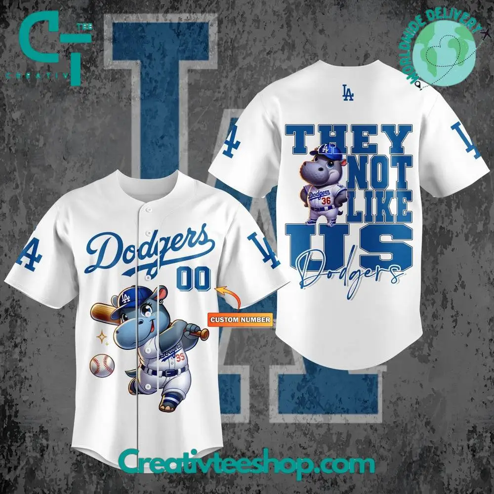 Moo Deng X Los Angeles Dodgers Baseball Jersey