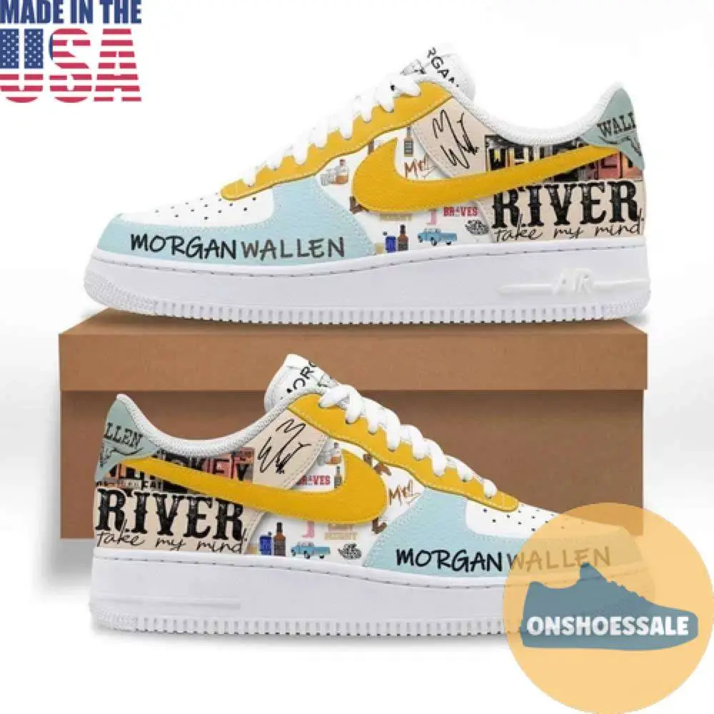 Morgan Wallen River Take My Mind Air Force 1 Shoes, Gift For Fans - Best Gift Shoes