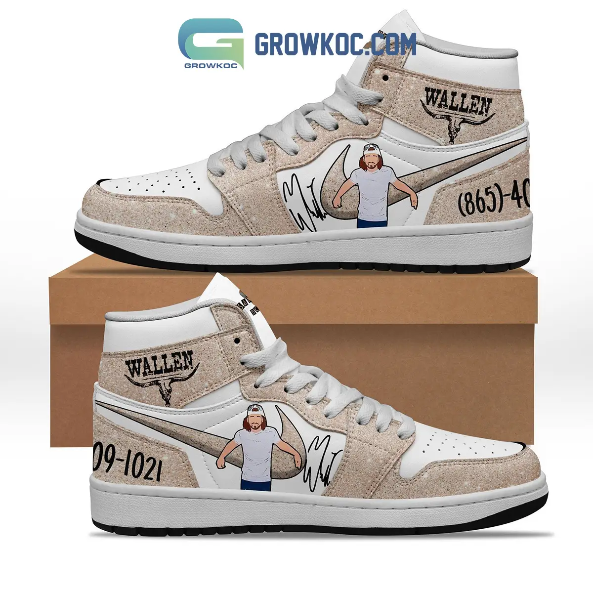 Morgan Wallen Sand In My Boots Air Jordan 1 Shoes Sneaker