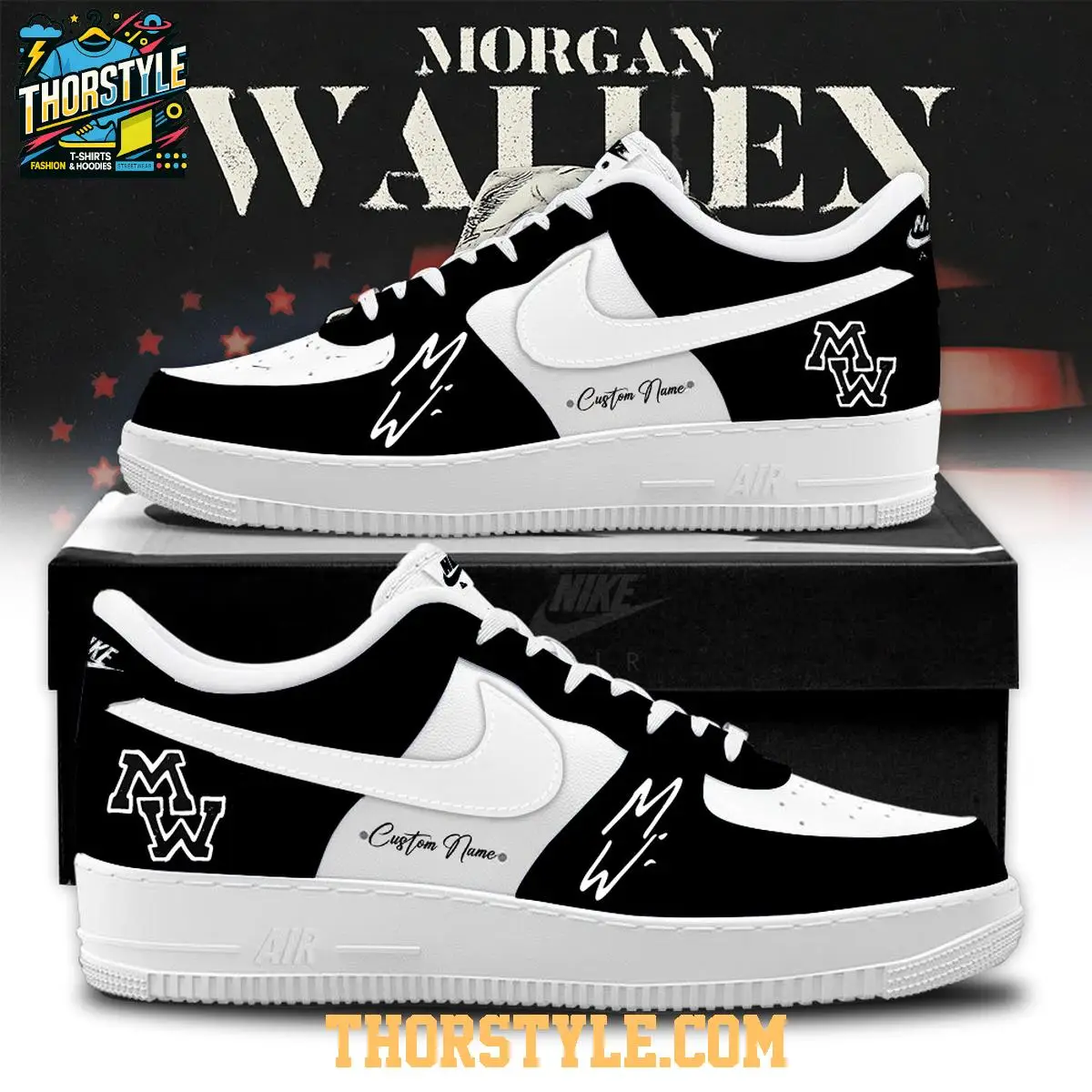 Morgan Wallen Still The Problem Tour Personalized Air Force 1 Shoes Morgan Wallen Still The Problem Tour Personalized Air Force 1 Shoes - Image 1