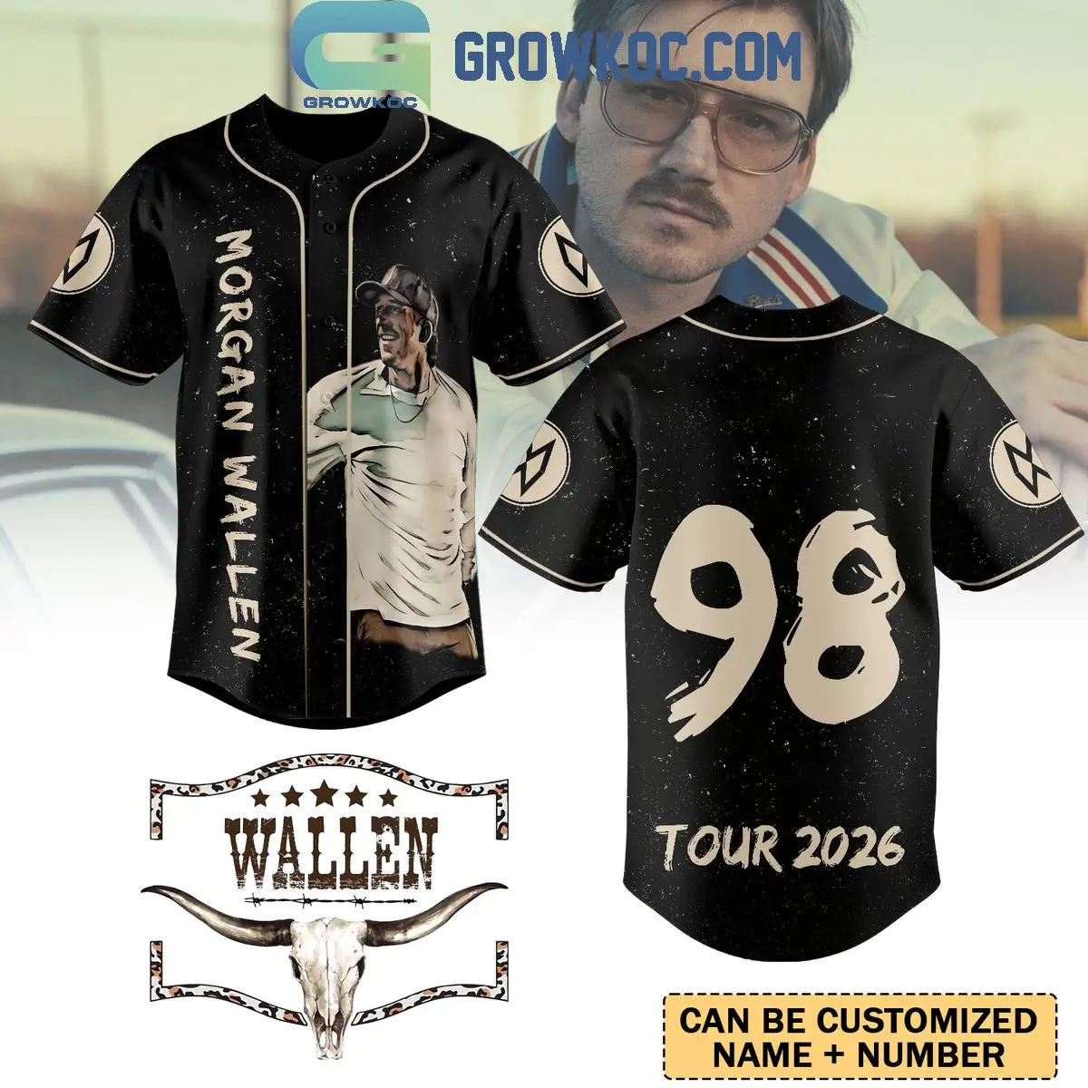 Morgan Wallen Tour 2026 Baseball Jersey