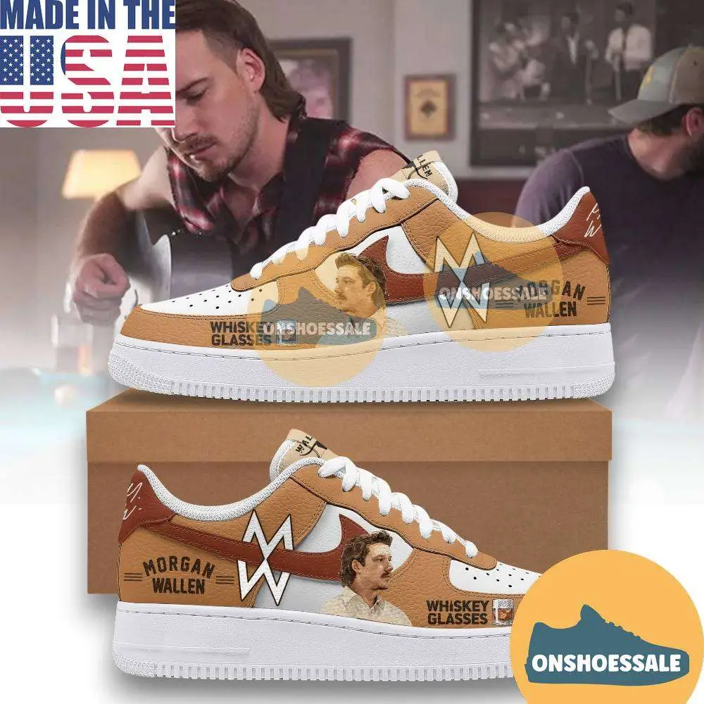 Morgan Wallen Whiskey Glasses Nike Air Force Shoes - Best Gift Shoes Morgan Wallen Whiskey Glasses Nike Air Force Shoes - Best Gift Shoes - Image 1