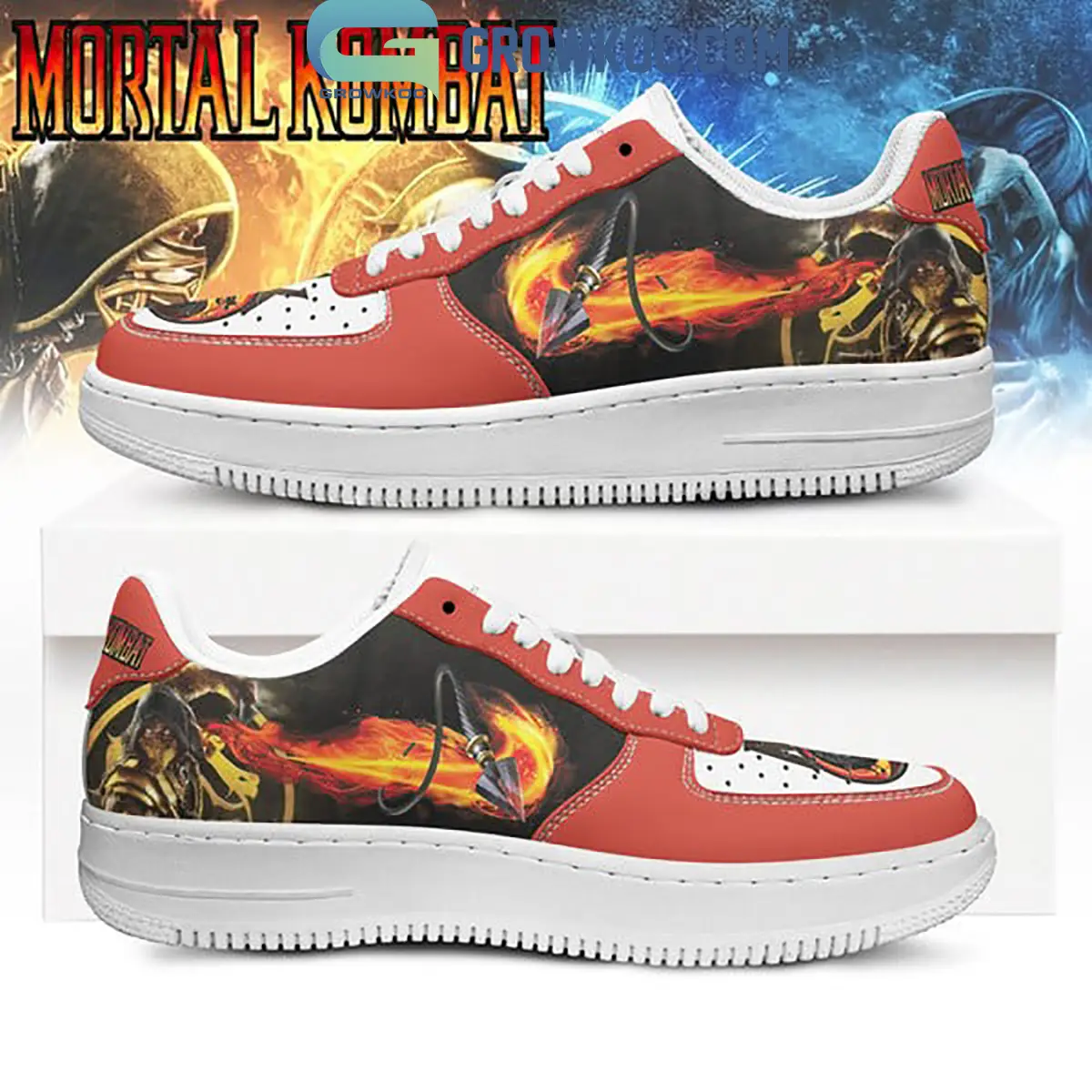 Mortal Kombat Scorpion The Serpent And The Ice Fan Air Force 1 Shoes
