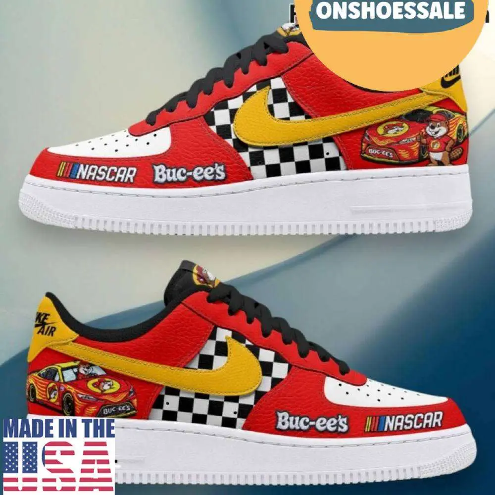 NASCAR x Bucees Air Force 1 Shoes, Gift For Fans - Best Gift Shoes