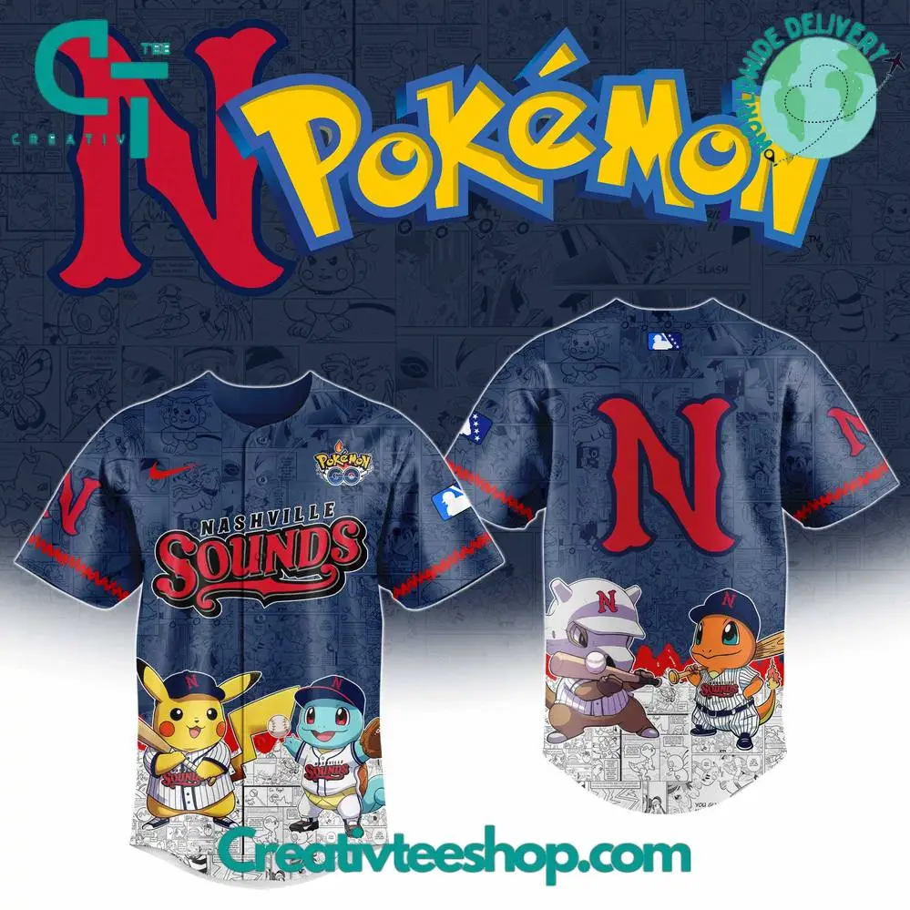 Nashville Sounds X Pokemon Go Special Baseball Jersey