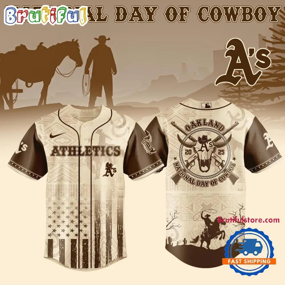 National Day Of Cowboy X Oakland Athletics 2025 Edition Baseball Jersey