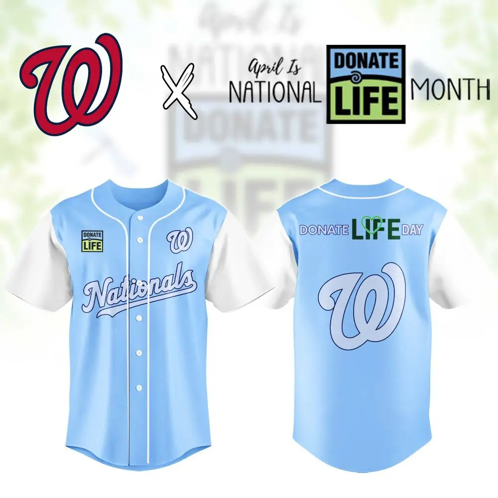 Nationals Donate Life Jersey - Limited Edition, Celebrate National Donate Life Month!