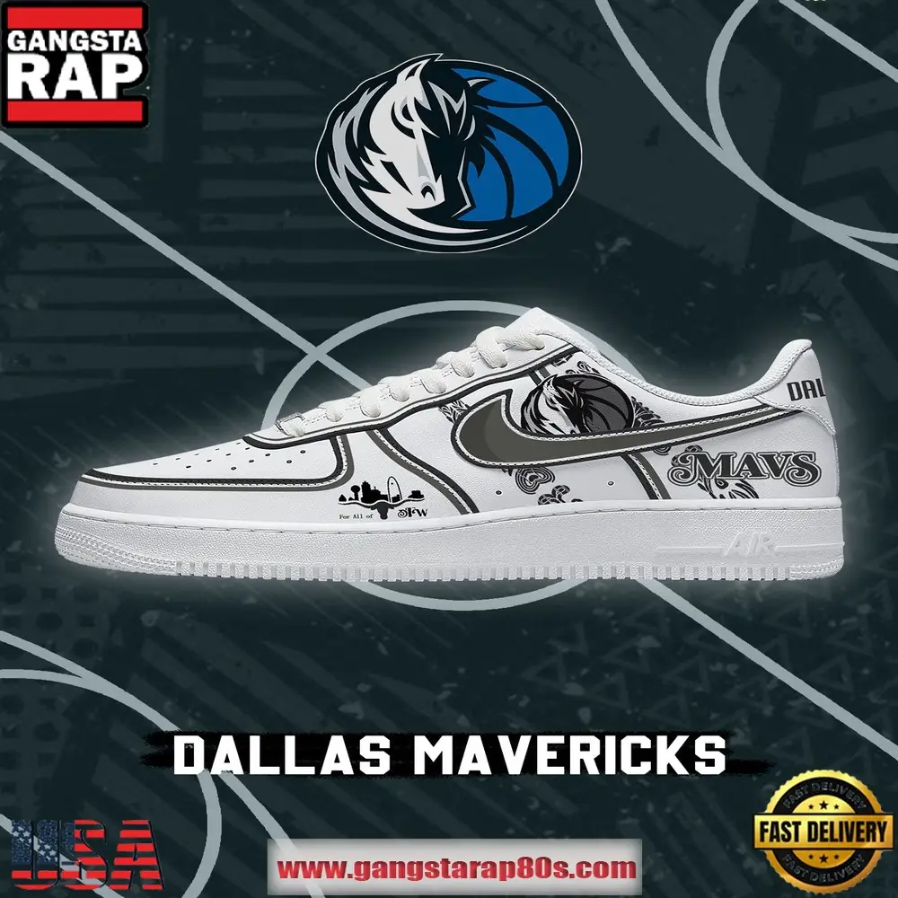 NBA Dallas Basketball New 2026 Version Air Force 1 Sneakers Shoes NBA Dallas Basketball New 2026 Version Air Force 1 Sneakers Shoes - Image 1