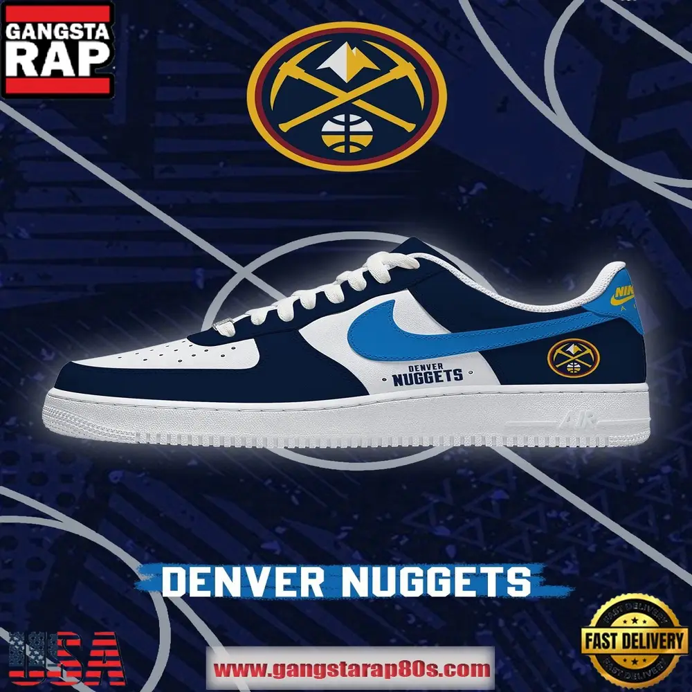 NBA Denver Basketball Air Force 1 Sneakers Shoes
