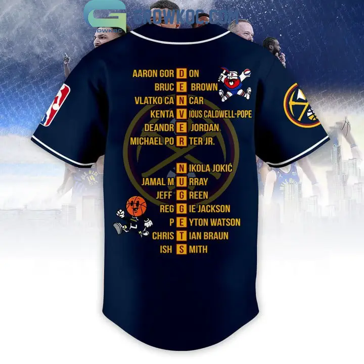 NBA Finals Champions Denver Nuggets Murray Jokic Porter Jr Midnight Blue Design Baseball Jersey