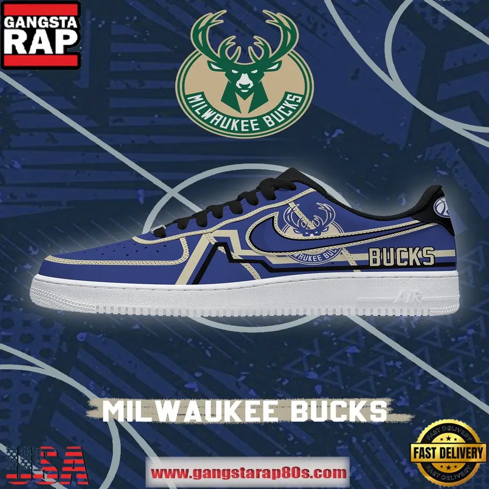 NBA Milwaukee Basketball New 2026 Version Air Force 1 Sneakers Shoes