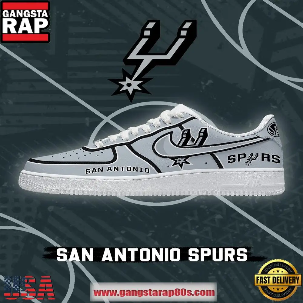 NBA San Antonio Basketball Limited Style New 2026 Version Air Force 1 Sneakers Shoes NBA San Antonio Basketball Limited Style New 2026 Version Air Force 1 Sneakers Shoes - Image 1