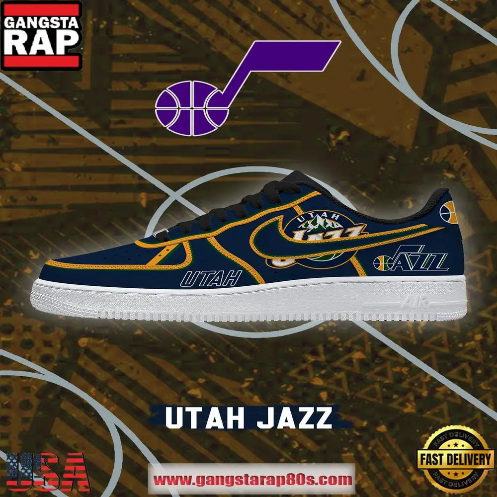NBA Utah Basketball Limited Style New 2026 Version Air Force 1 Sneakers Shoes NBA Utah Basketball Limited Style New 2026 Version Air Force 1 Sneakers Shoes - Image 1