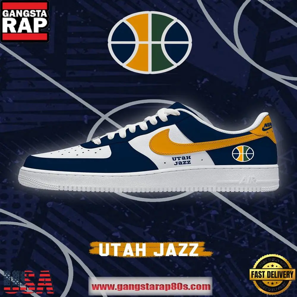 NBA Utah Basketball New 2026 Version Air Force 1 Sneakers Shoes NBA Utah Basketball New 2026 Version Air Force 1 Sneakers Shoes - Image 1