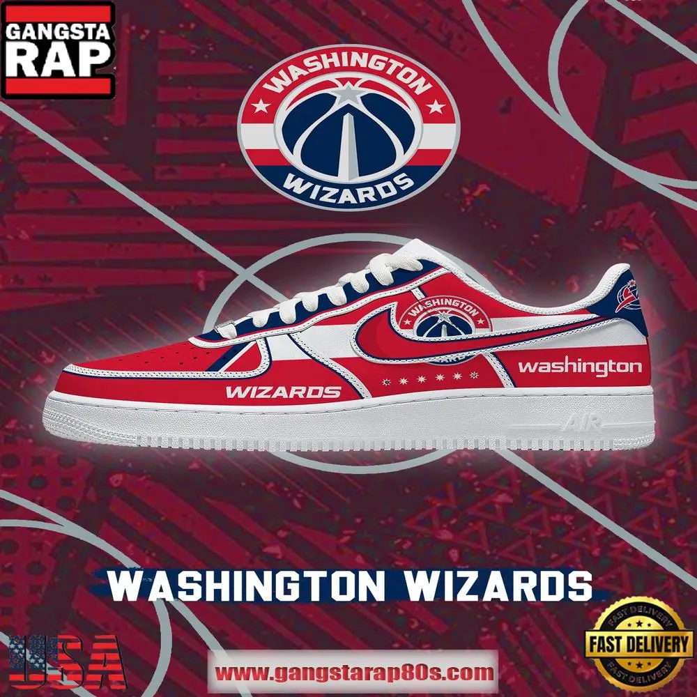 NBA Washington Basketball Limited Style New 2026 Version Air Force 1 Sneakers Shoes NBA Washington Basketball Limited Style New 2026 Version Air Force 1 Sneakers Shoes - Image 1