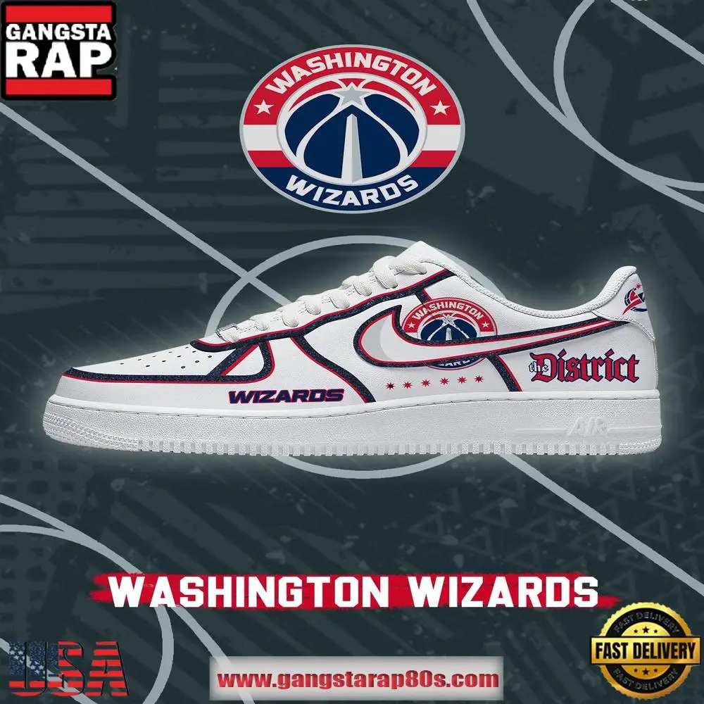 NBA Washington Basketball Premium New 2026 Version Air Force 1 Sneakers Shoes NBA Washington Basketball Premium New 2026 Version Air Force 1 Sneakers Shoes - Image 1