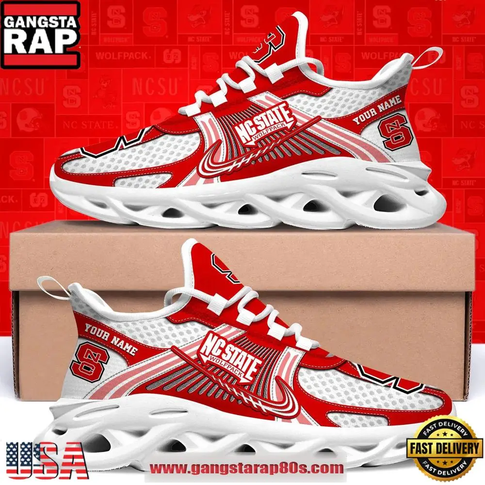 NC State Wolfpack Personalized Clunky Sneaker Max Soul Shoes NC State Wolfpack Personalized Clunky Sneaker Max Soul Shoes - Image 1