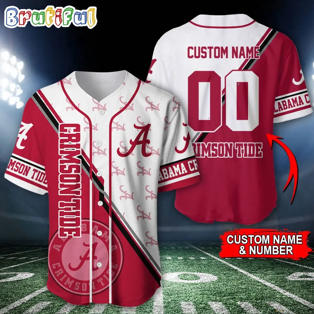 Ncaa Alabama Crimson Tide Baseball Jersey, Custom Sport Jersey Shirt Ncaa Alabama Crimson Tide Baseball Jersey, Custom Sport Jersey Shirt - Image 1