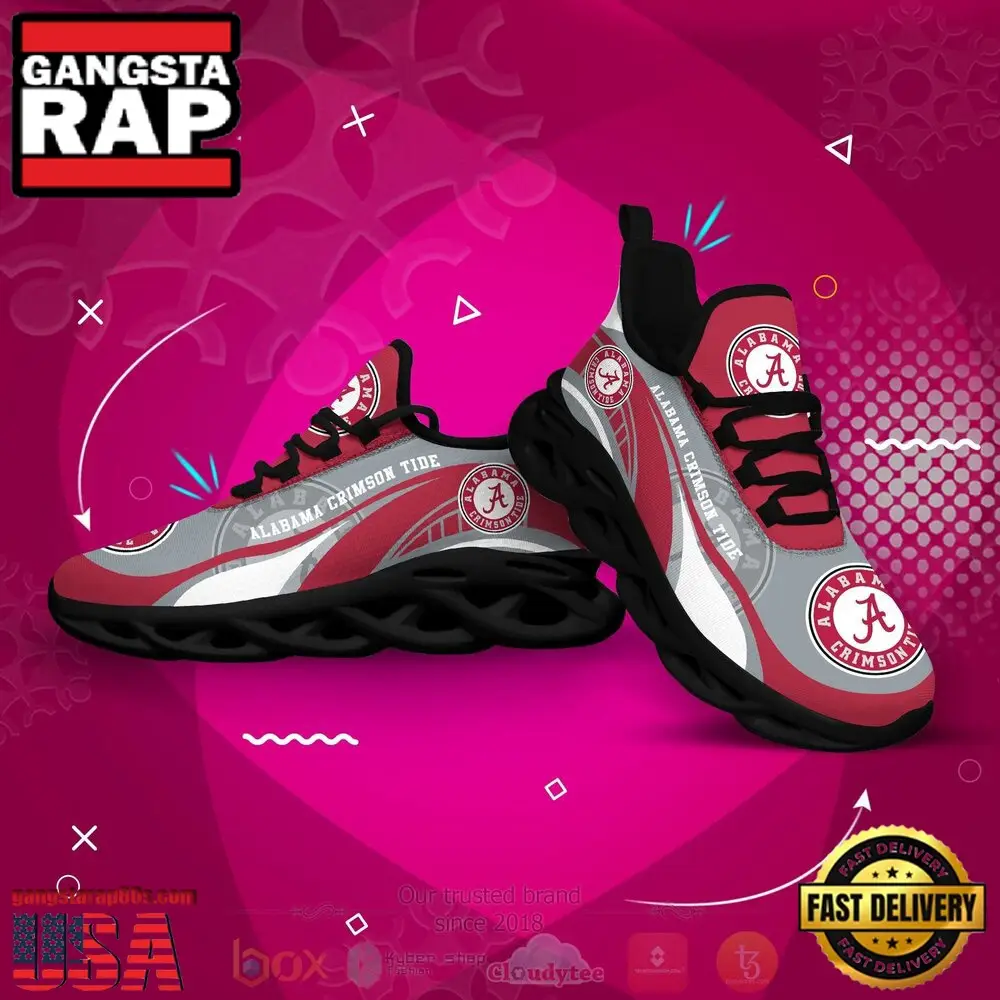 NCAA Alabama Crimson Tide Football Clunky Unique Design Max Soul Shoes Running Sneakers