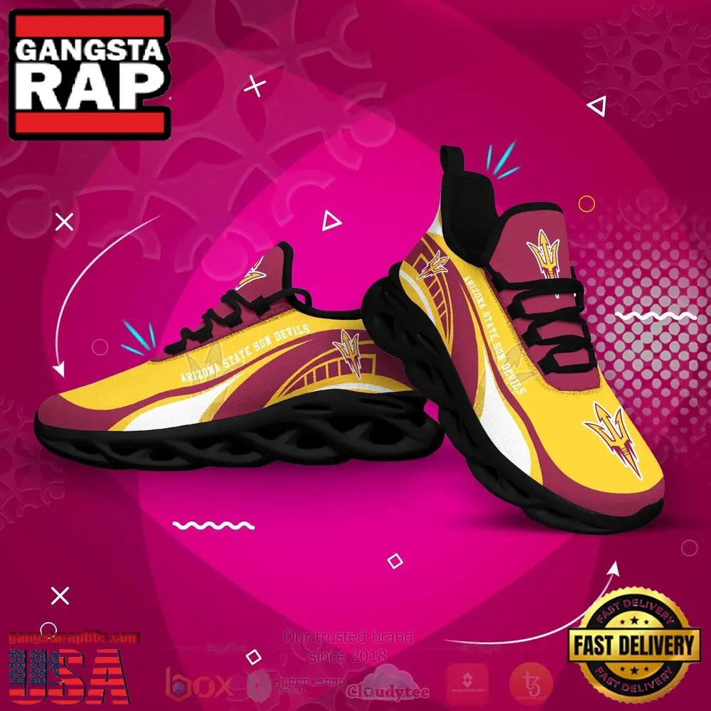 NCAA Arizona State Sun Devils Football Clunky Unique Design Max Soul Shoes Running Sneakers