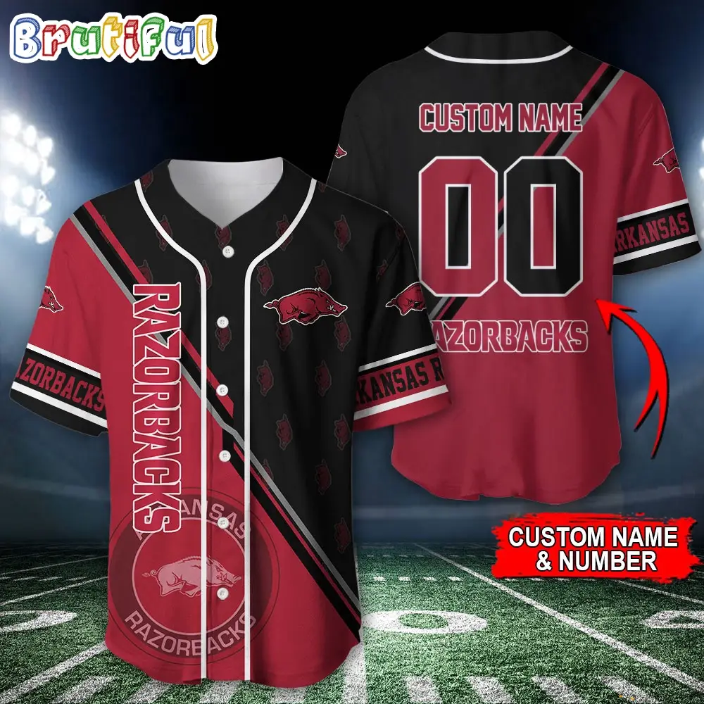 NCAA Arkansas Razorbacks Baseball Jersey, Custom Sport Jersey Shirt