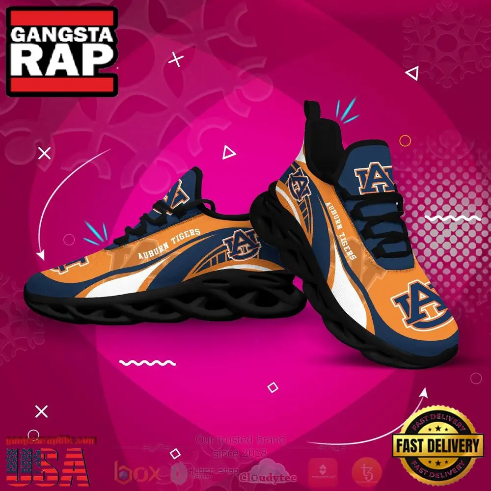 NCAA Auburn Tigers Football Clunky Unique Design Max Soul Shoes Running Sneakers