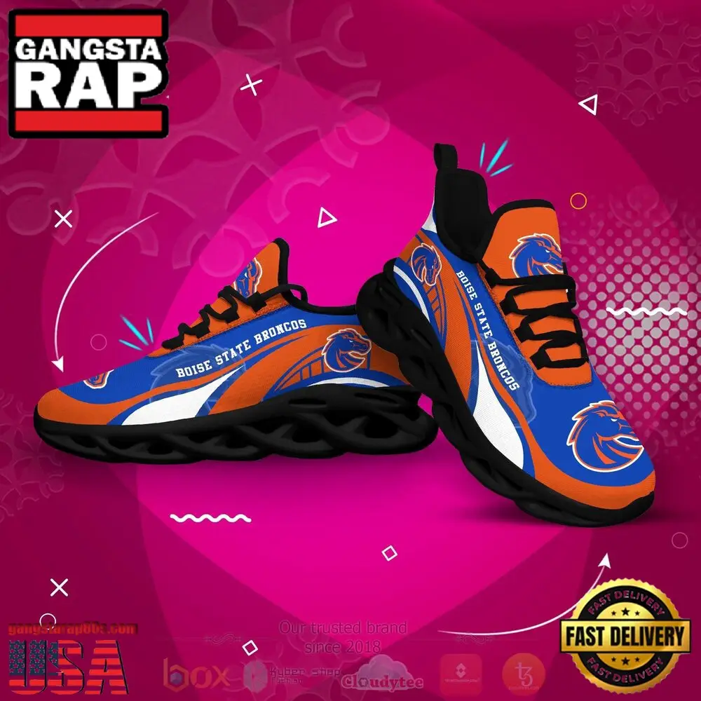 NCAA Boise State Broncos Football Clunky Unique Design Max Soul Shoes Running Sneakers NCAA Boise State Broncos Football Clunky Unique Design Max Soul Shoes Running Sneakers - Image 1
