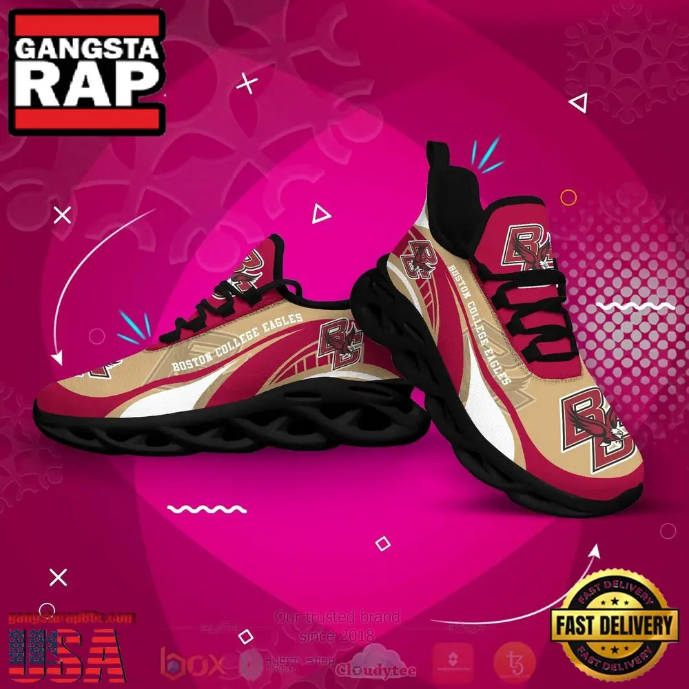 NCAA Boston College Eagles Football Clunky Unique Design Max Soul Shoes Running Sneakers
