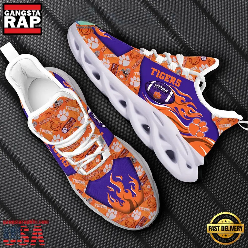 NCAA Clemson Tigers New Design Max Soul Shoes, Running Sneakers