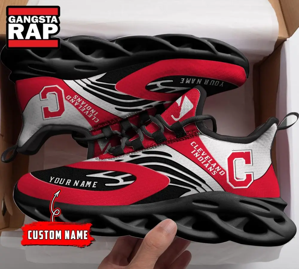 NCAA Cleveland Indians Sport Logo Team Custom Name Max Soul Shoes