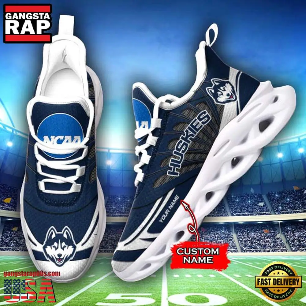 NCAA Connecticut Huskies Custom Name Max Soul Shoes Sneakers