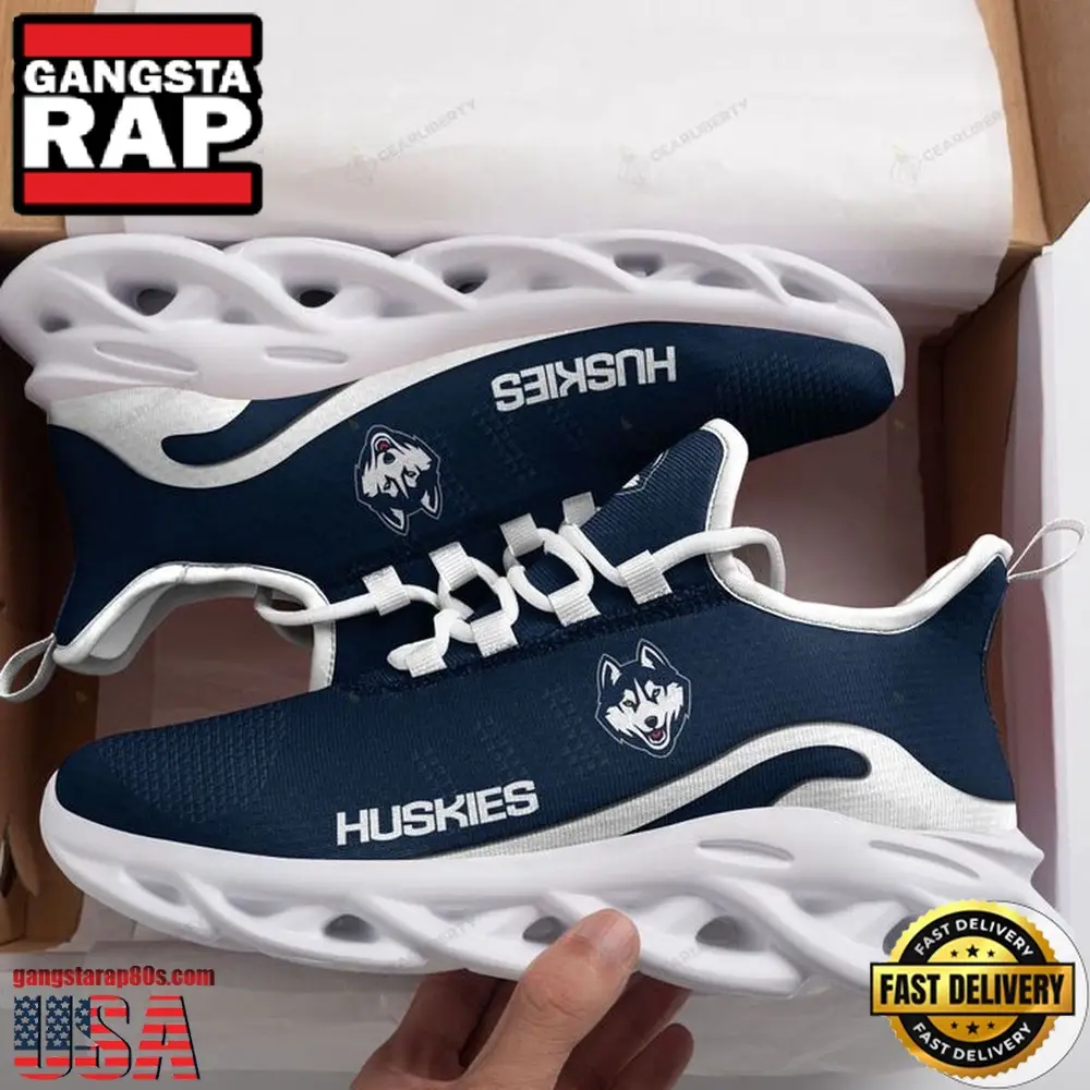 NCAA Connecticut Huskies Unique Design Max Soul Shoes Running Sneakers NCAA Connecticut Huskies Unique Design Max Soul Shoes Running Sneakers - Image 1