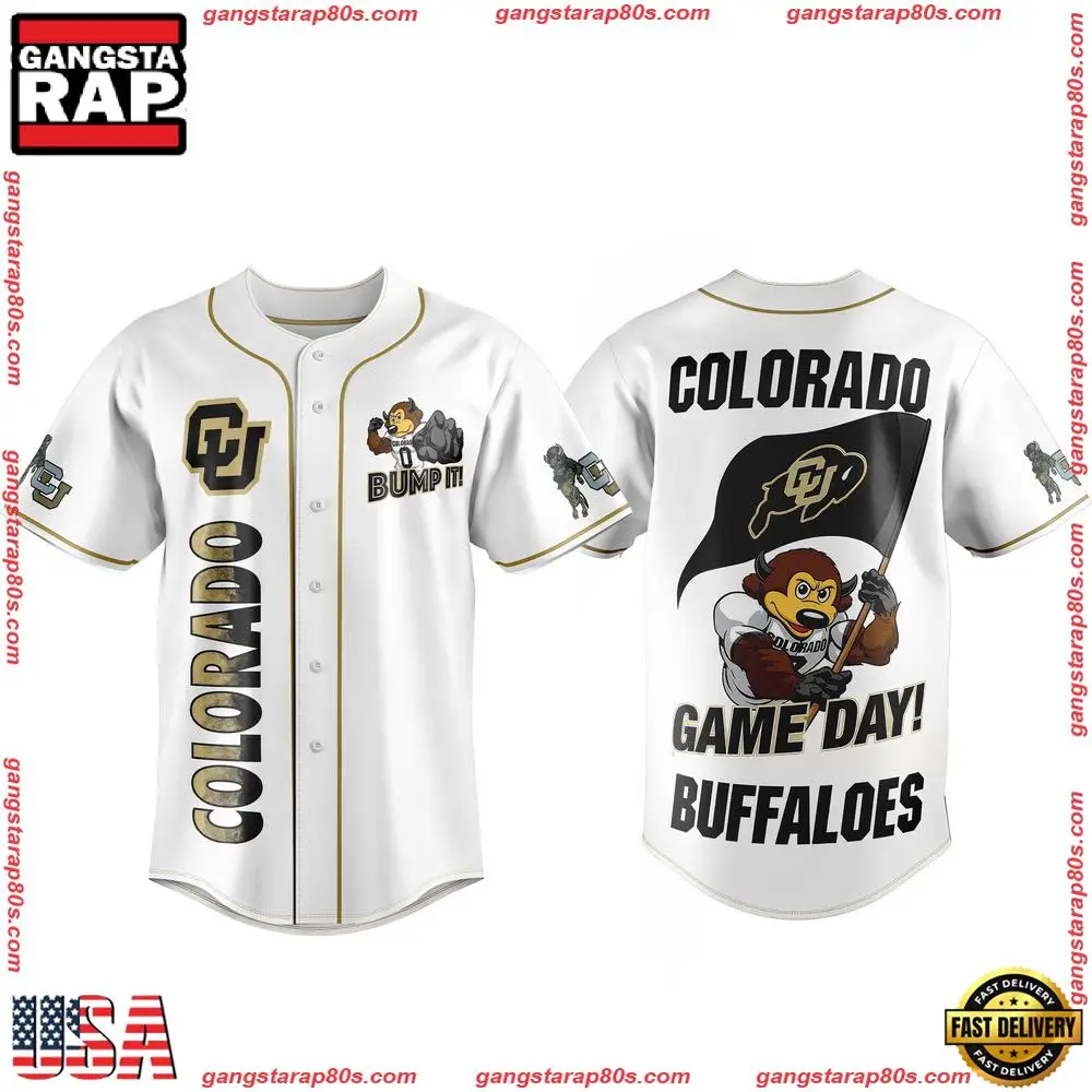 NCAA Custom Name Colorado Buffaloes Game Day New Design Baseball Jersey