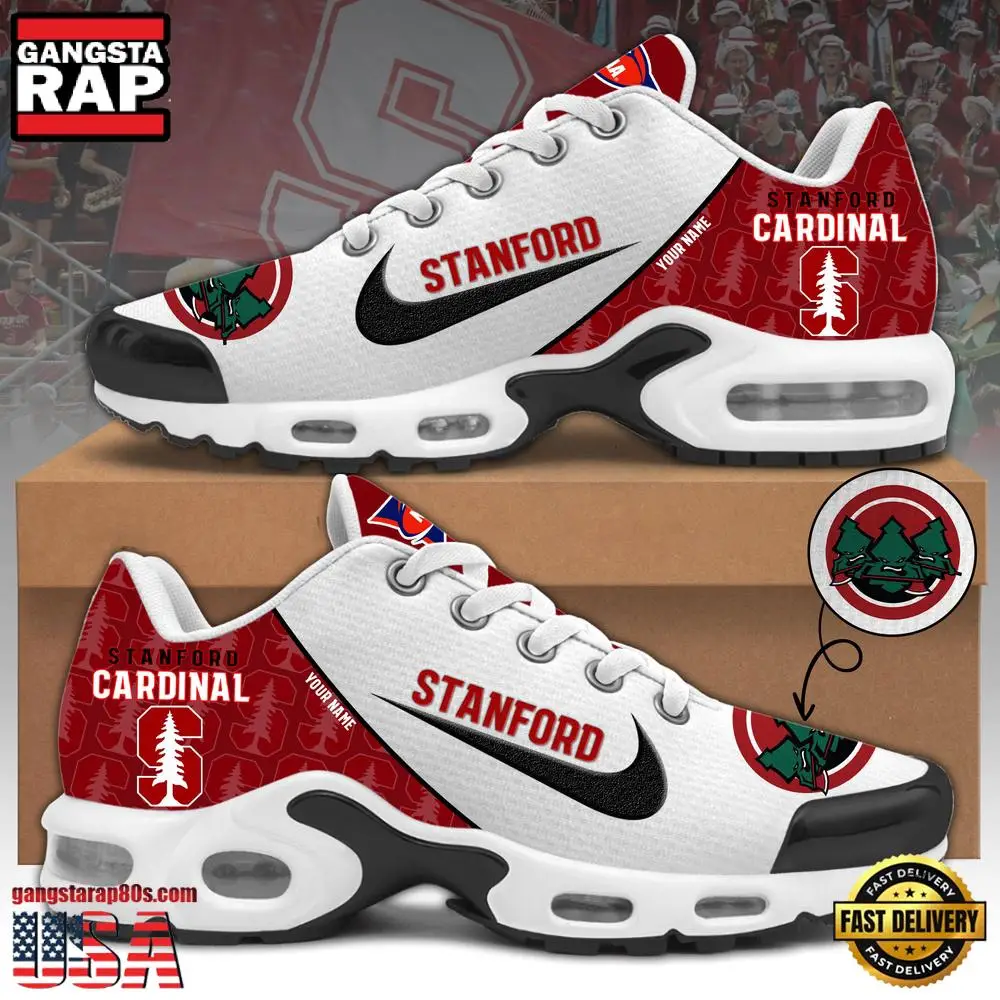 NCAA Custom Name Stanford Cardinal Football Mascot Symbol Air Max Plus Shoes Running Sneakers NCAA Custom Name Stanford Cardinal Football Mascot Symbol Air Max Plus Shoes Running Sneakers - Image 1