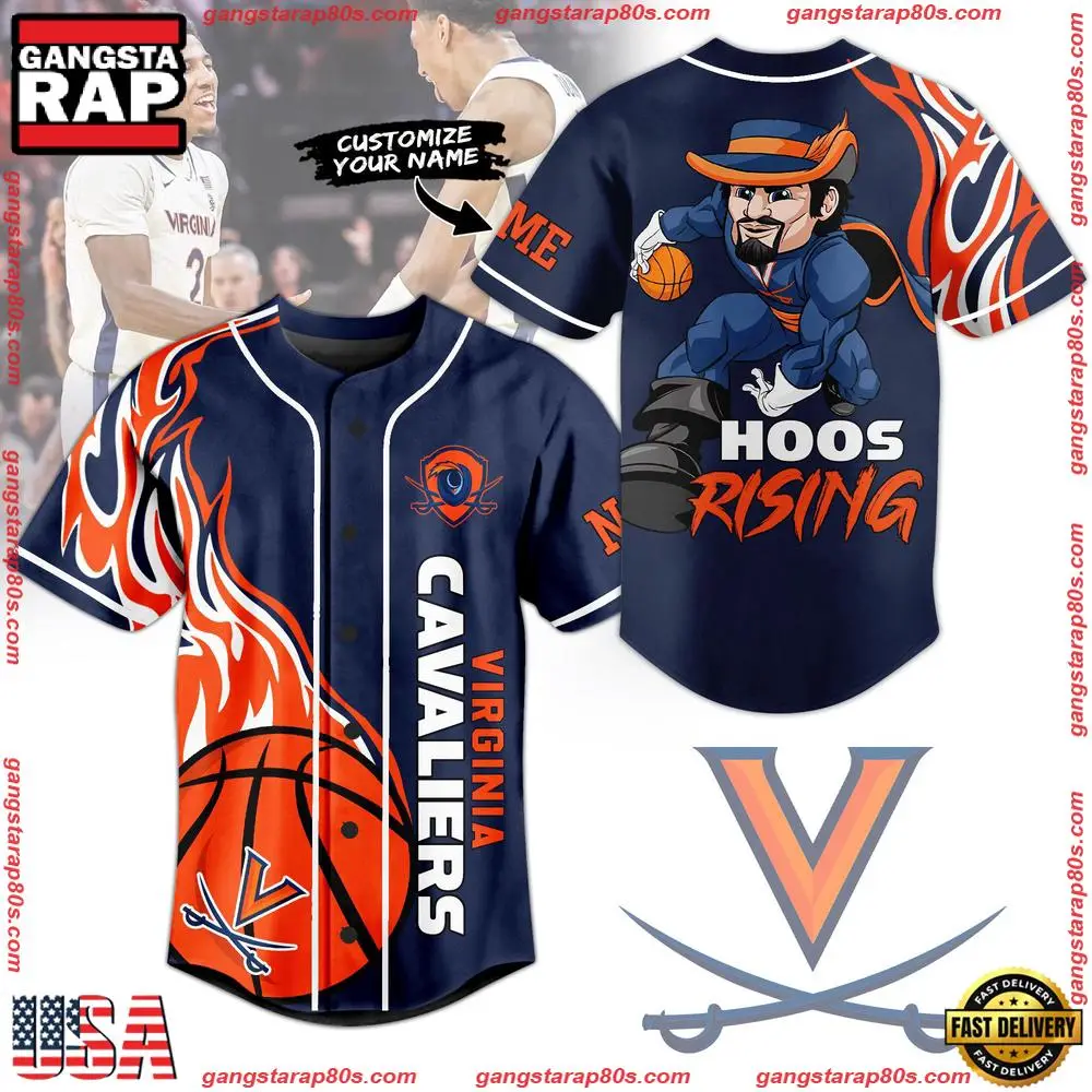 NCAA Custom Name Virginia Cavaliers Football Mascot Ready To Fight New Design Baseball Jersey
