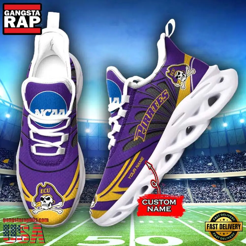 NCAA East Carolina Pirates Custom Name Max Soul Shoes Sneakers