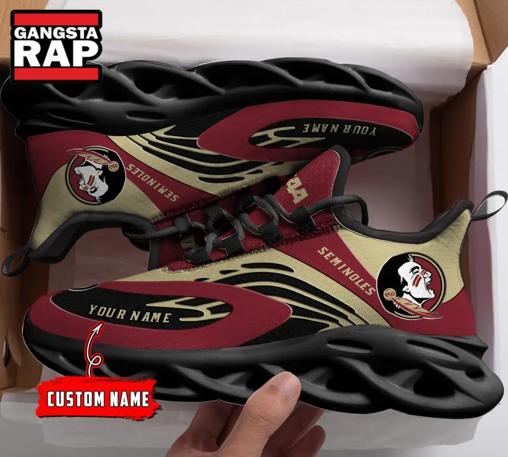 NCAA Florida State Seinoles Sport Logo Team Custom Name Max Soul Shoes