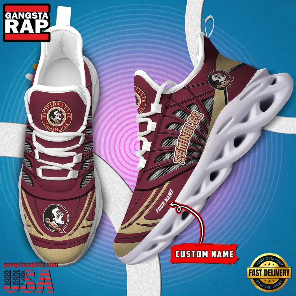 NCAA Florida State Seminoles Custom Name Max Soul Shoes Sneaker