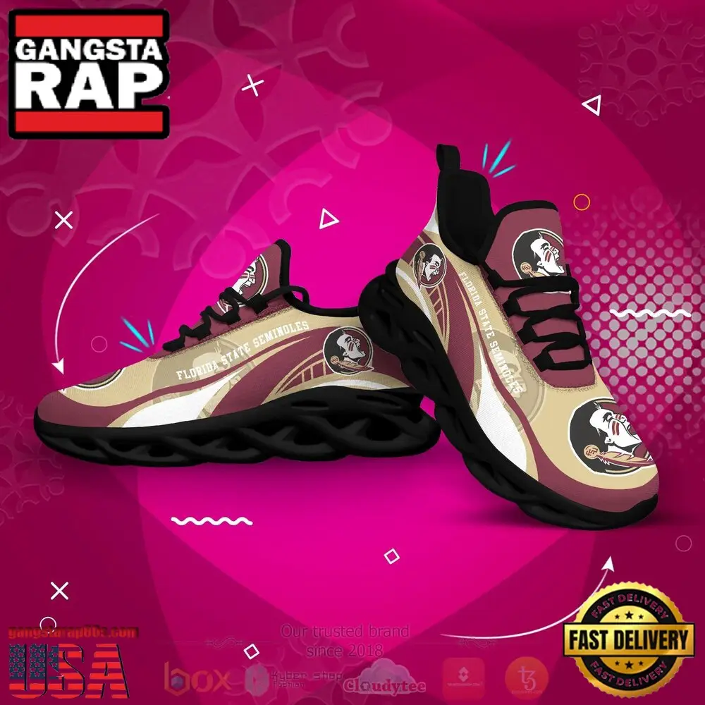 NCAA Florida State Seminoles Football Clunky Unique Design Max Soul Shoes Running Sneakers