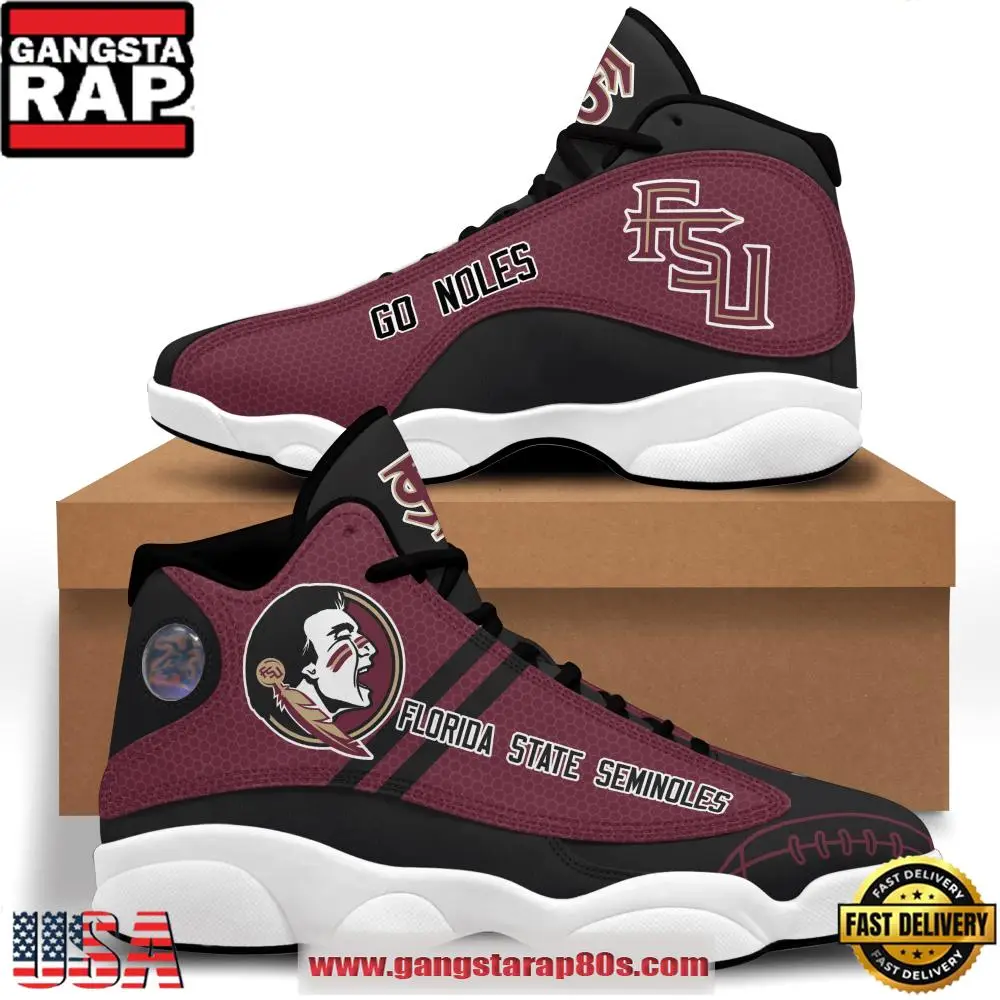 NCAA Florida State Seminoles Garnet Black Air Jordan 13 Shoes Running Sneakers NCAA Florida State Seminoles Garnet Black Air Jordan 13 Shoes Running Sneakers - Image 1