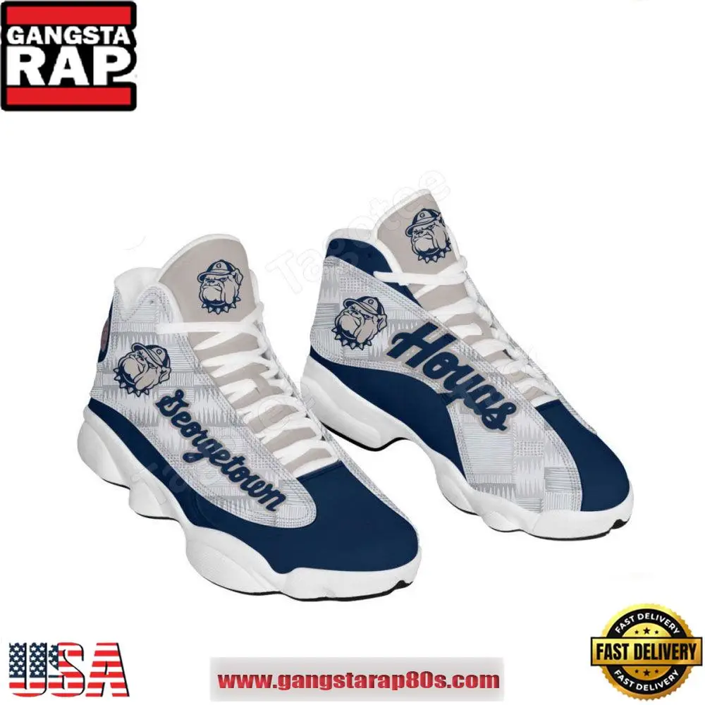 NCAA Georgetown Hoyas Logo Air Jordan 13 Shoes Running Sneakers NCAA Georgetown Hoyas Logo Air Jordan 13 Shoes Running Sneakers - Image 1