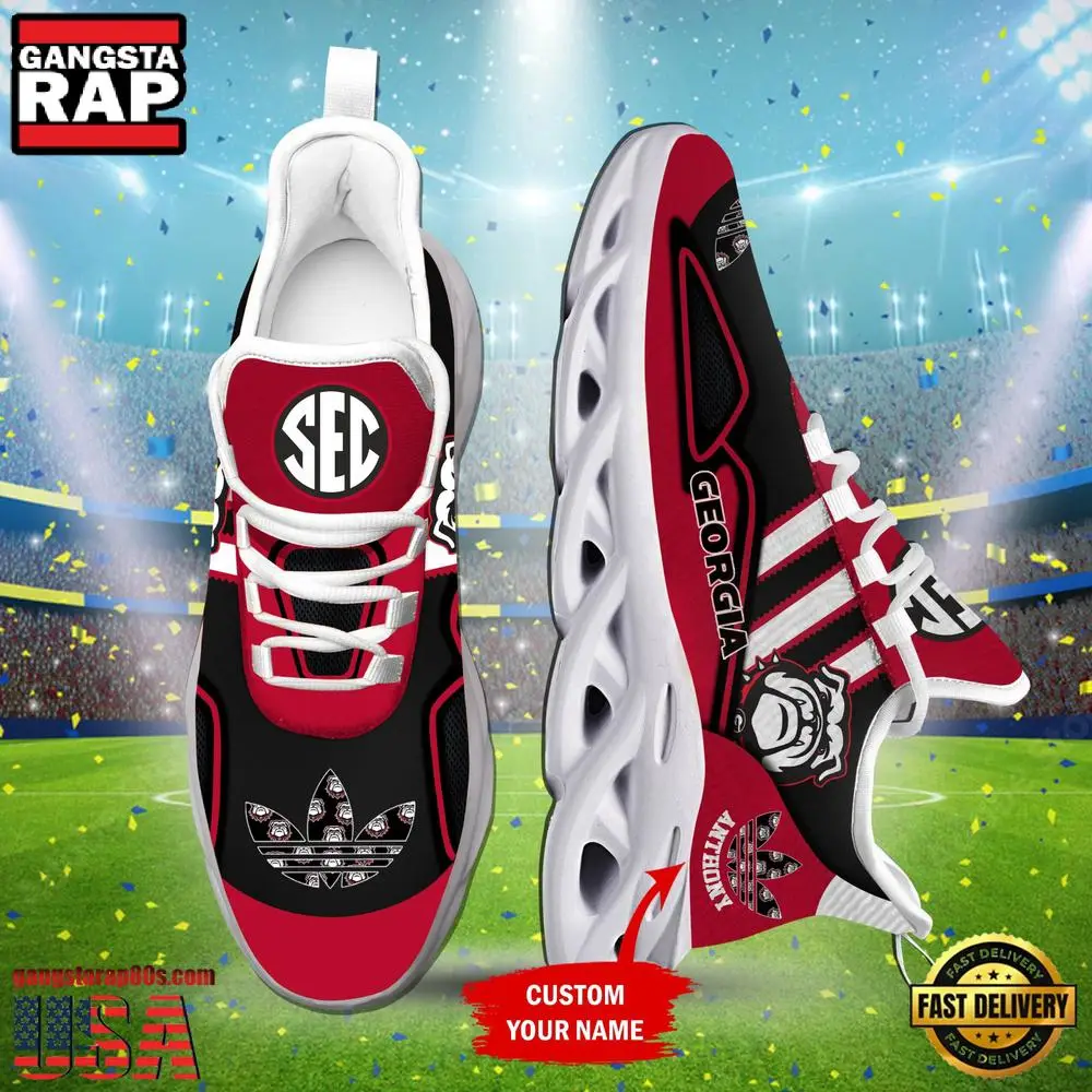 NCAA Georgia Bulldogs Mascot Custom Name Max Soul Shoes