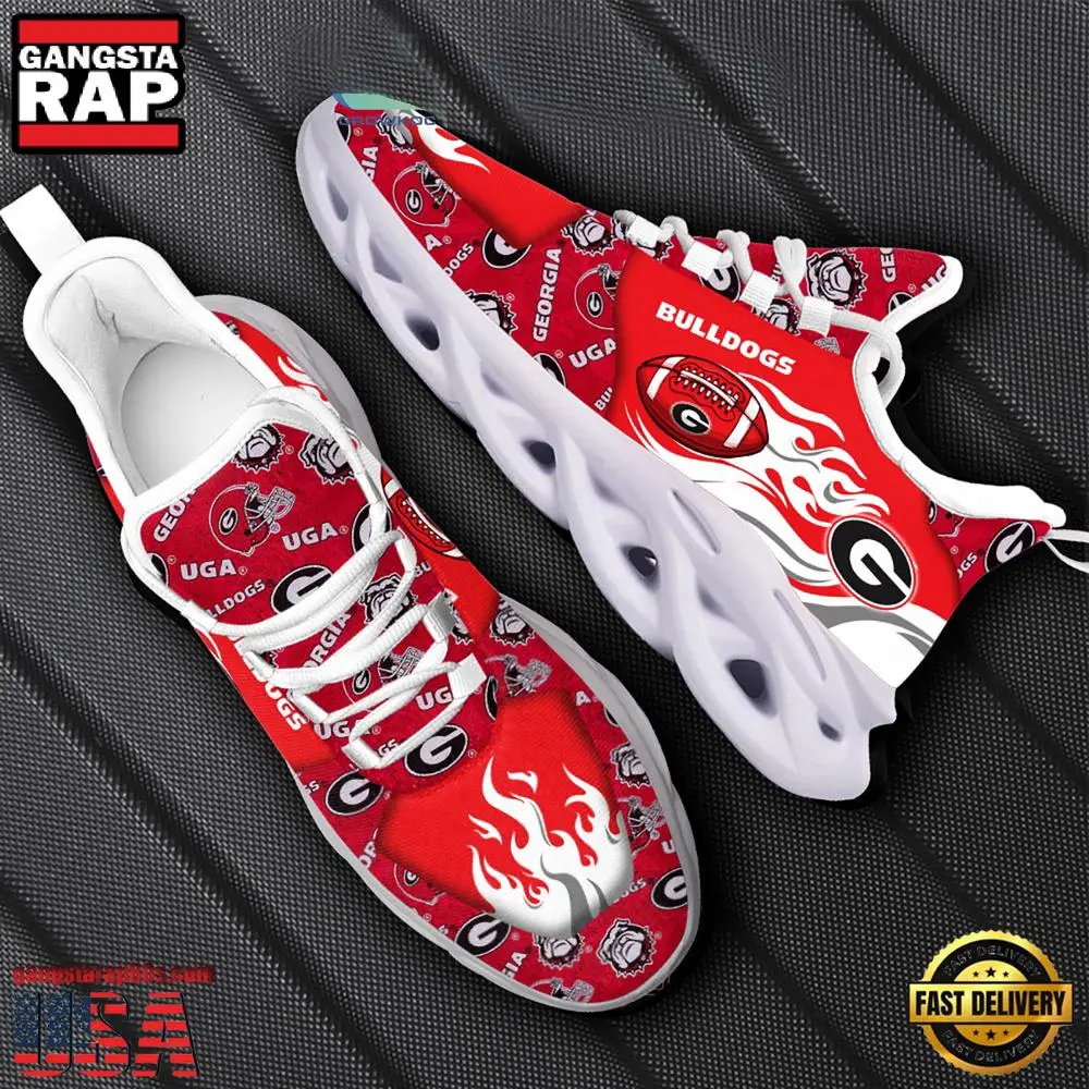 NCAA Georgia Bulldogs New Design Max Soul Shoes, Running Sneakers