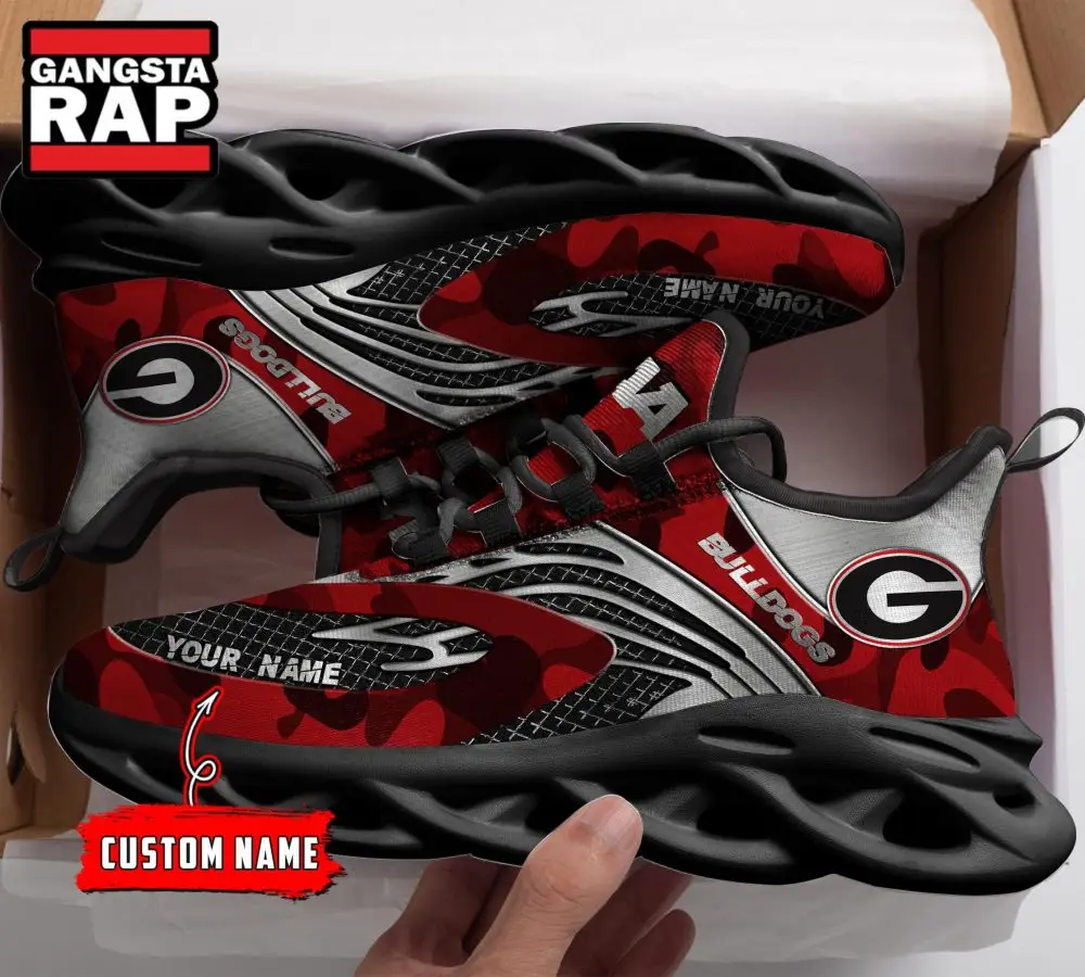 NCAA Georgia Bulldogs Sport Logo Team Custom Name Max Soul Shoes NCAA Georgia Bulldogs Sport Logo Team Custom Name Max Soul Shoes - Image 1