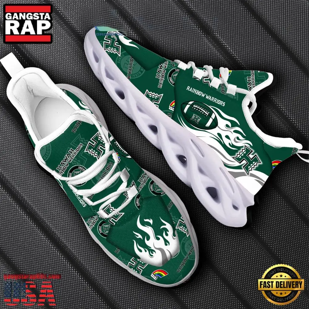 NCAA Hawaii Rainbow Warriors New Design Max Soul Shoes, Running Sneakers