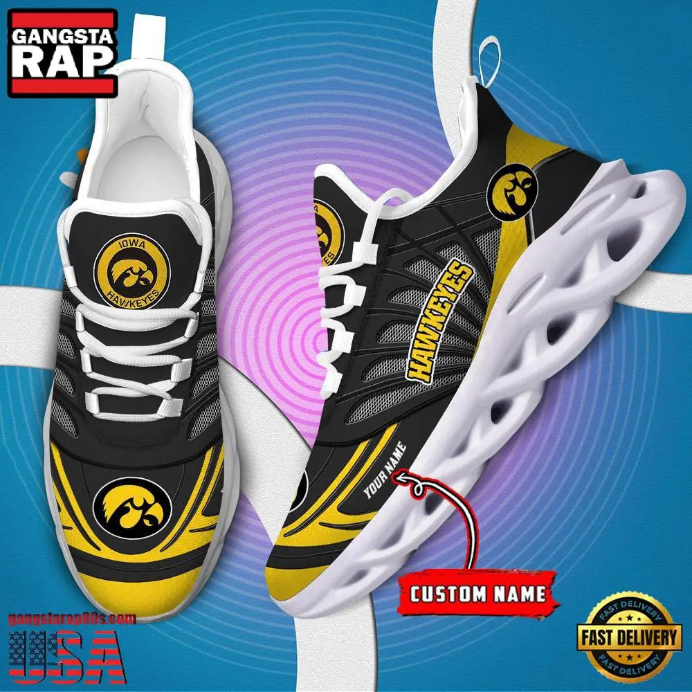 NCAA Iowa Hawkeyes Custom Name Max Soul Shoes Sneaker