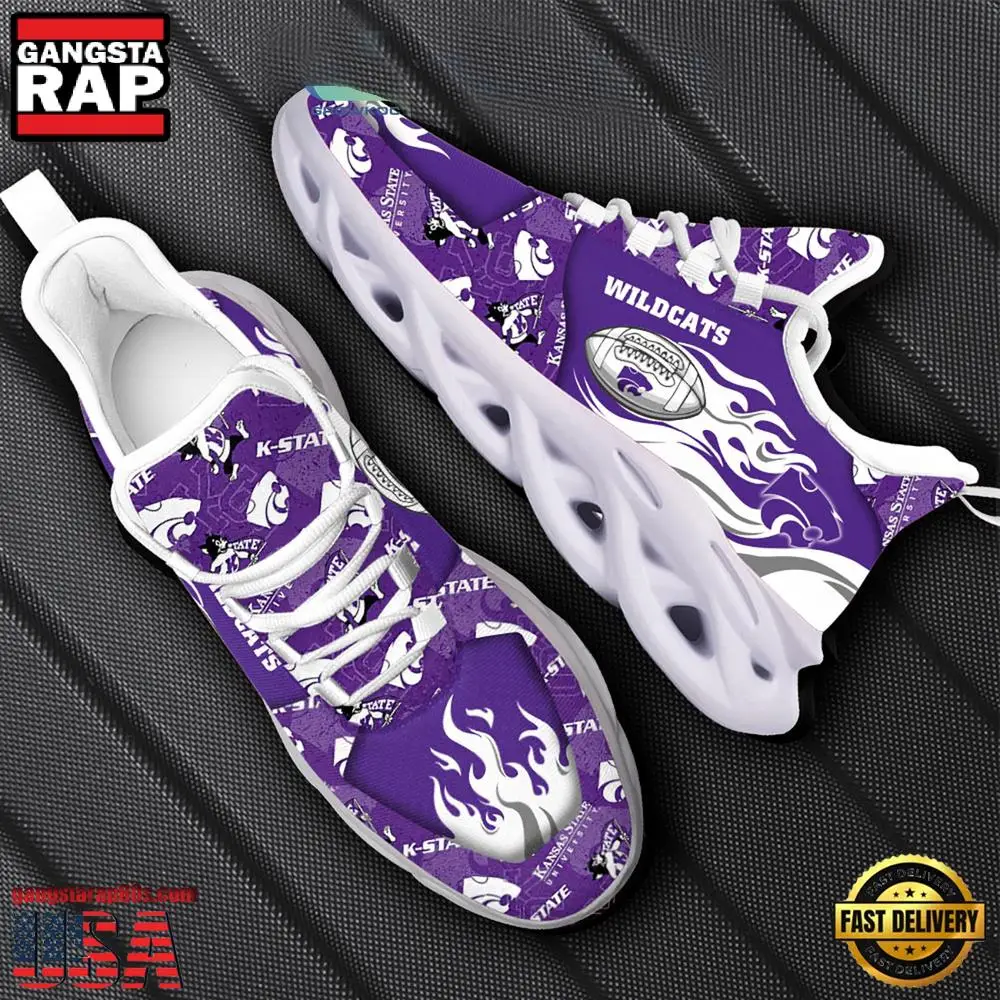 NCAA Kansas State Wildcats New Design Max Soul Shoes, Running Sneakers