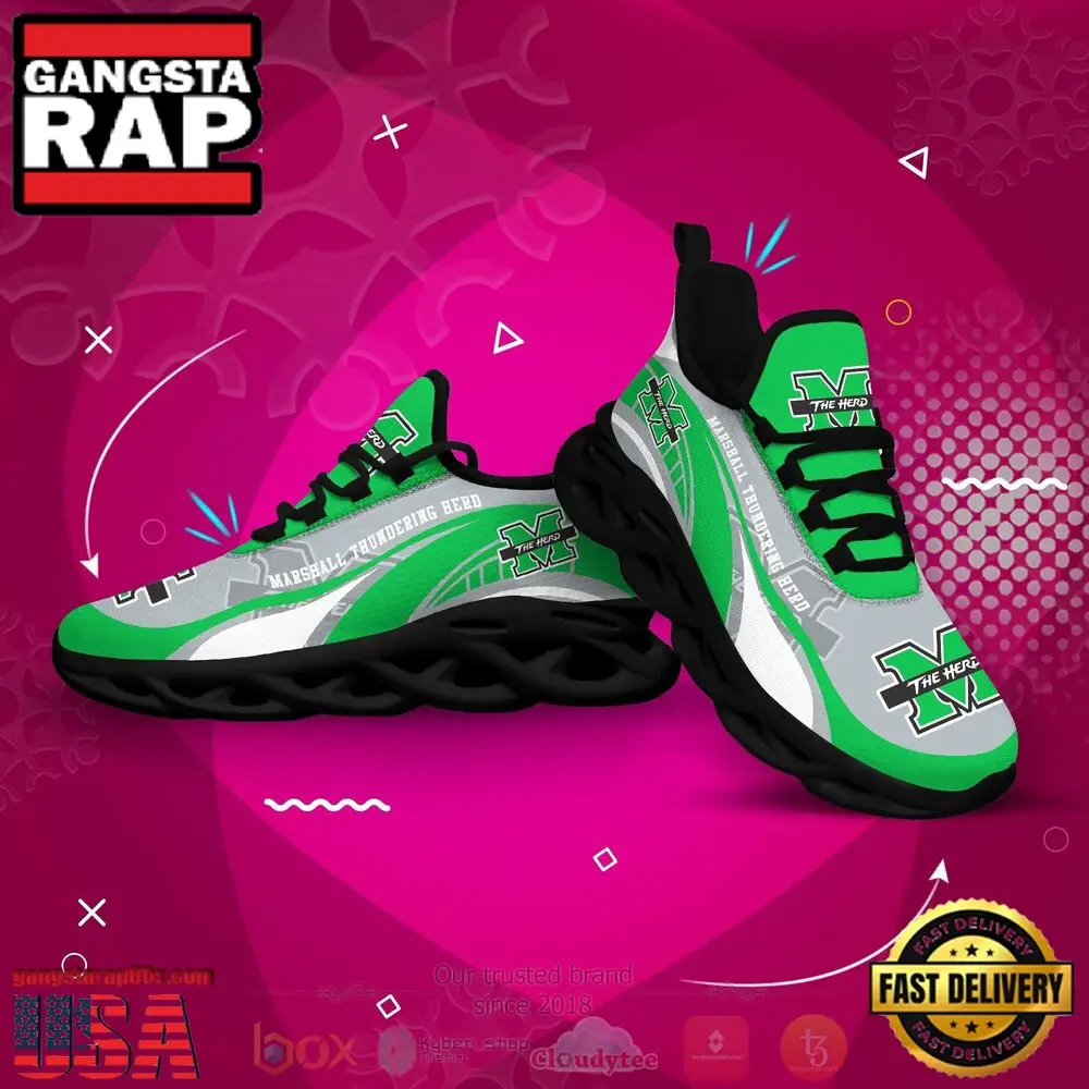 NCAA Marshall Thundering Herd Football Clunky Unique Design Max Soul Shoes Running Sneakers
